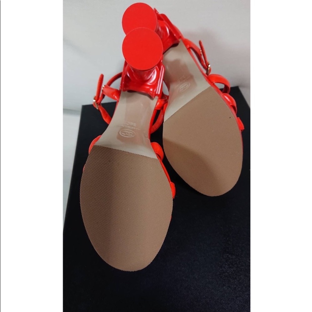 Chanel Goatskin Parthenon Platform Sandals 40 orange - Picture 4 of 5